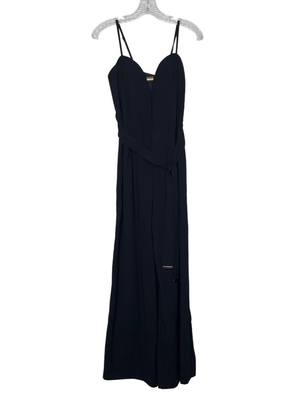 Jealous Tomato Belted Jumpsuit Womens Small Black New Sleeveless Wide Leg